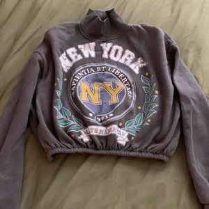 Zara mock neck cropped sweater